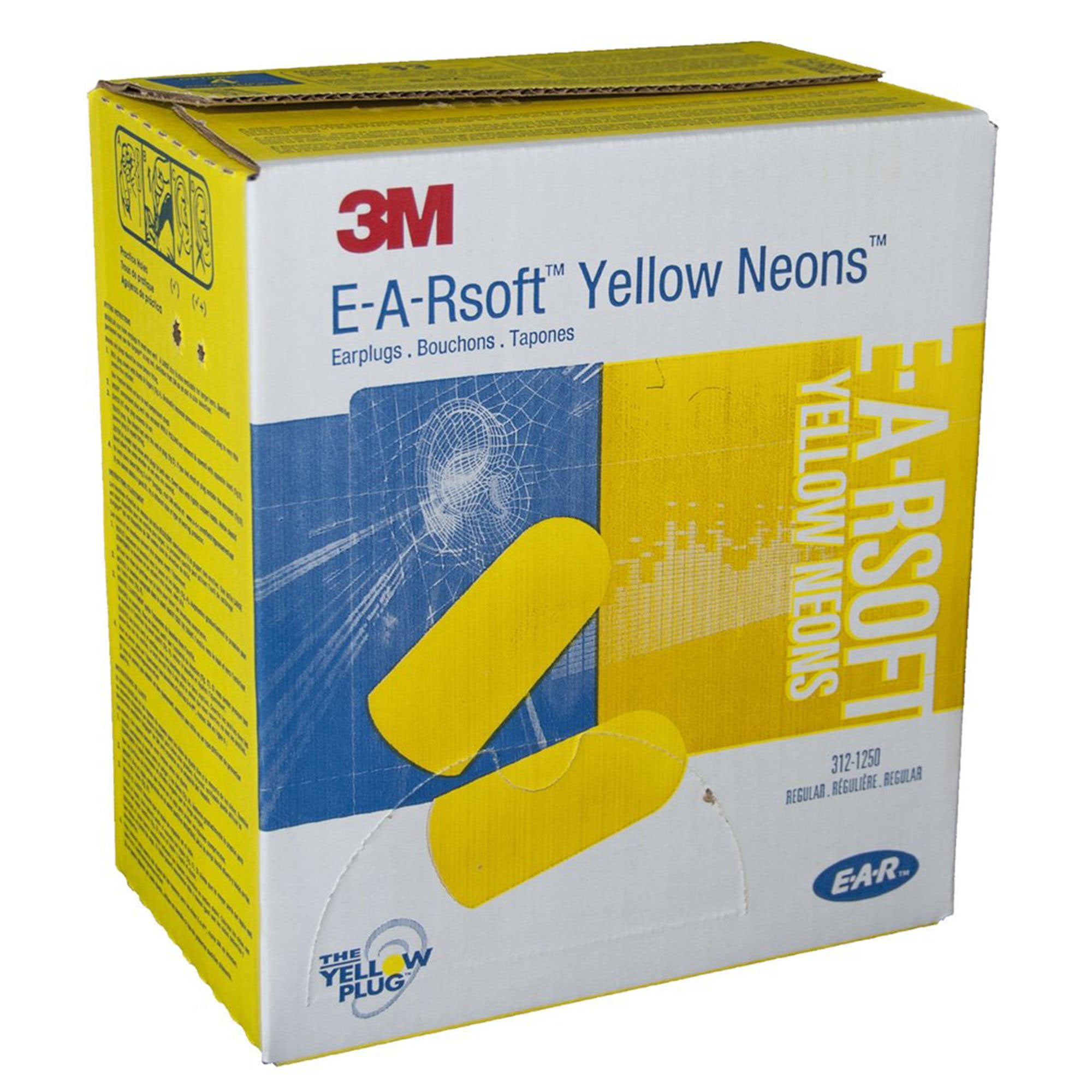 3M? E-A-Rsoft? Yellow Neons? Earplugs 312-1250, Uncorded 3M? E-A-Rsoft? Yellow Neons? Earplugs 312-1250, Uncorded