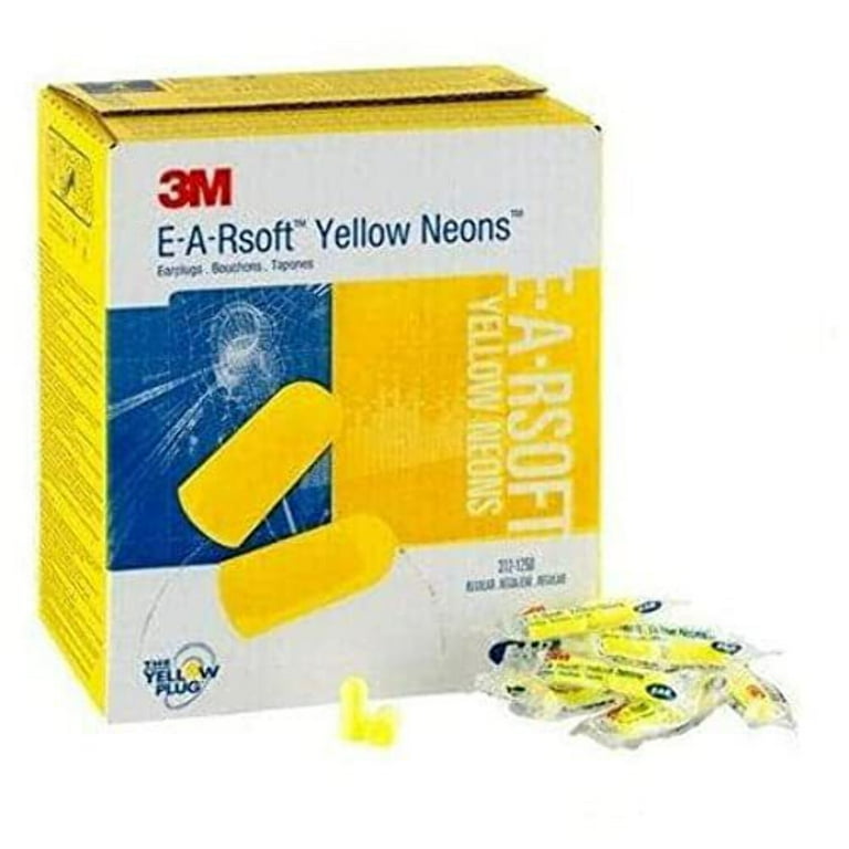 E-A-R Push-Ins Corded Earplugs - Noise Protection - Foam, Polyurethane - Yellow - Corded, Comfortable, Disposable - 200 / Box E-A-R Push-Ins Corded Earplugs - Noise Protection - Foam, Polyurethane - Yellow - Corded, Comfortable, Disposable - 200 / Box