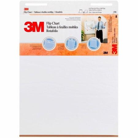 3M Easel Pad Flip Chart, 25 x 30-Inches, 40-Sheets/Pad
