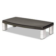 3m/commercial Tape Div. Extra-wide Adjustable Monitor Stand, 20" X 12" X 1" To 5.78", Silver/black, Supports 40 Lbs