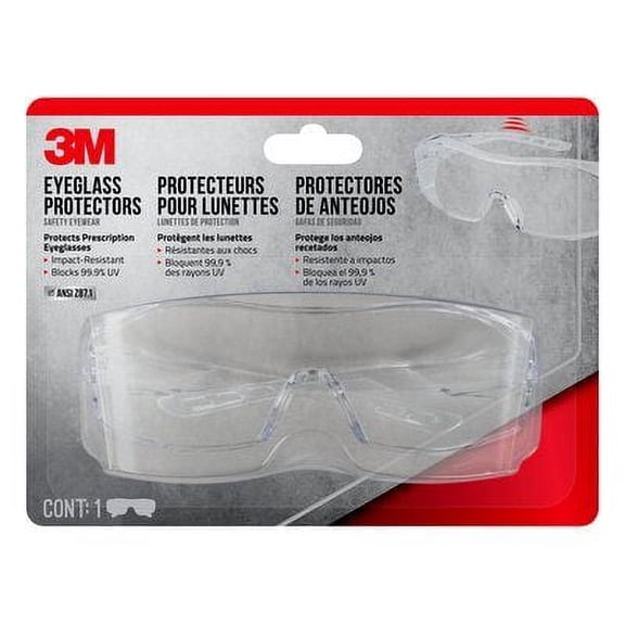 3M Eyeglass Protectors Anti-Scratch, 47031H1-DC, Clear, Clear Lens, 6/case