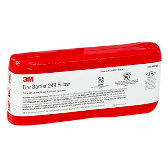 3M FB-249 Small Fire Barrier Pillow 2 Inch x 4 Inch x 9 Inch