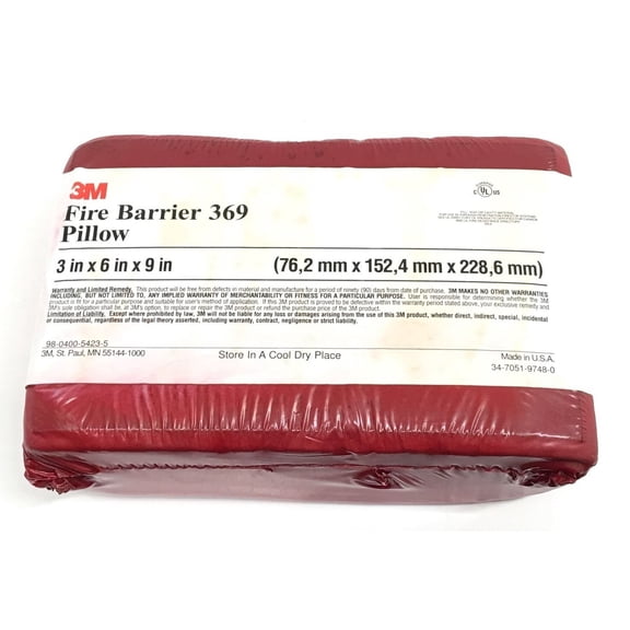 3M FB-369 Large Fire Barrier Pillow 3 Inch x 6 Inch x 9 Inch