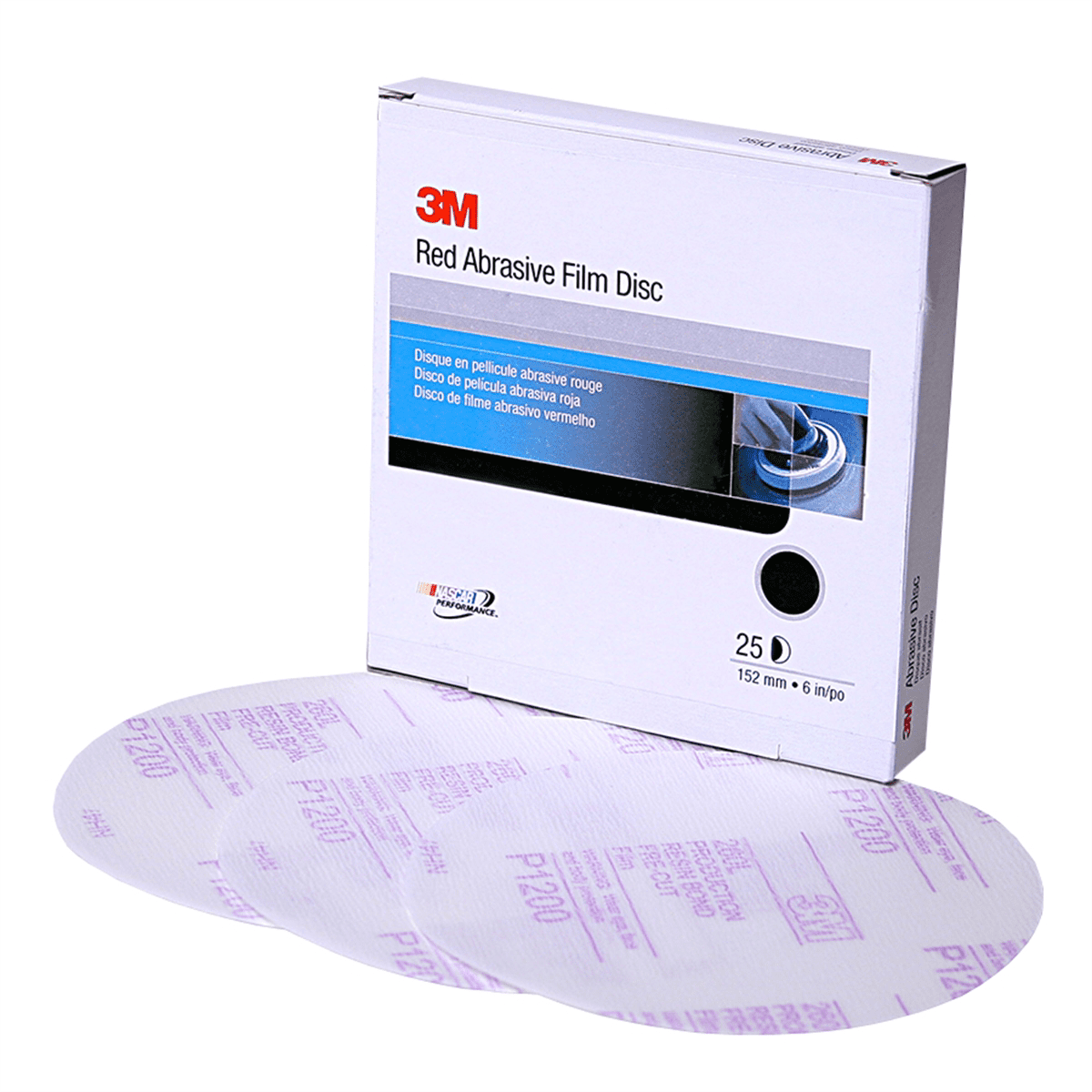 3M FILM DISC 01185 6 IN P1200 25/BOX