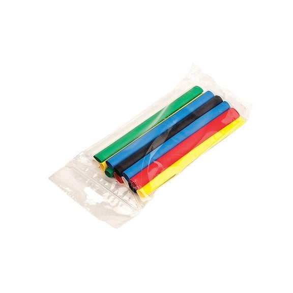 3M FP301-1/8-6"-ASSORTED-10-28 PC PKS Shrink Tubing,0.125in ID,Colors,6in,PK28