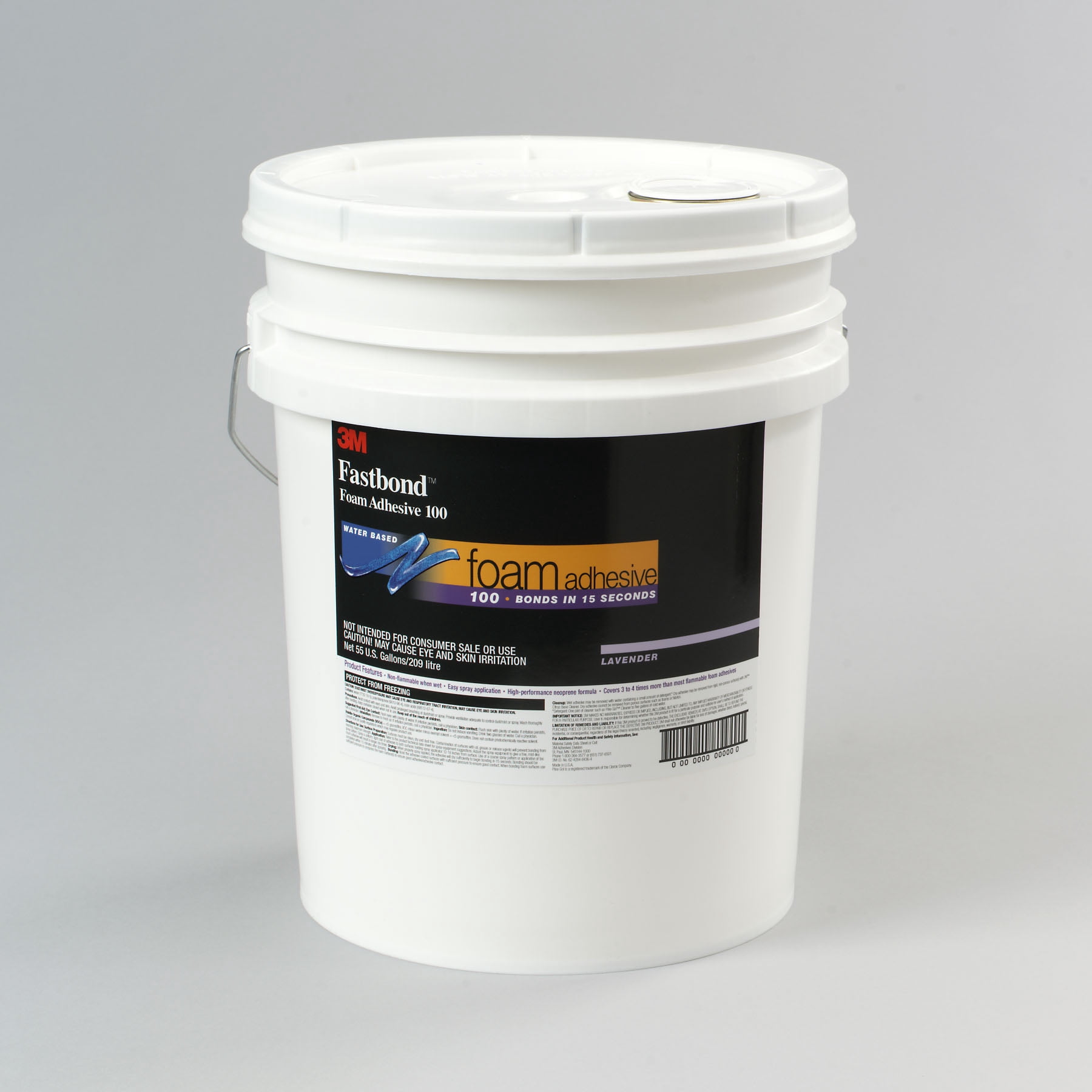 3M Fastbond Foam Adhesive 100NF, Lavender, 5 Gallon Drum (Pail ...