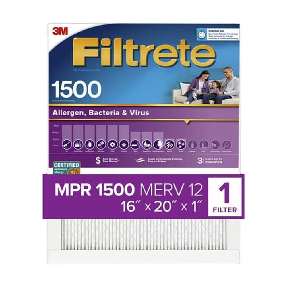 3M Filtrete 1500 Mpr 16 X 20 X 1 Bacteria And Virus Air Filter 4Pk -  Walmart.com