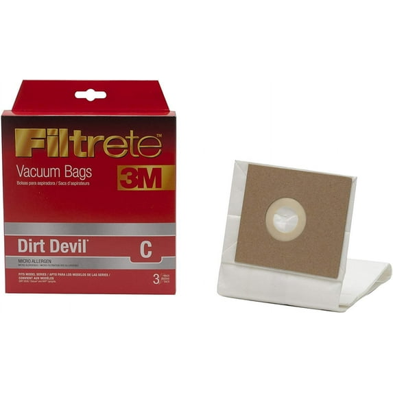 Filtrete Vacuum Bag Dirt Devil Style C MicroAllergen - Replacement - 1 Pack