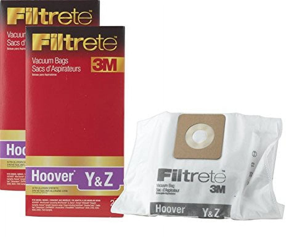 3M Filtrete Hoover Type Y and Type Z Cloth Vacuum Bags, 4 Pack