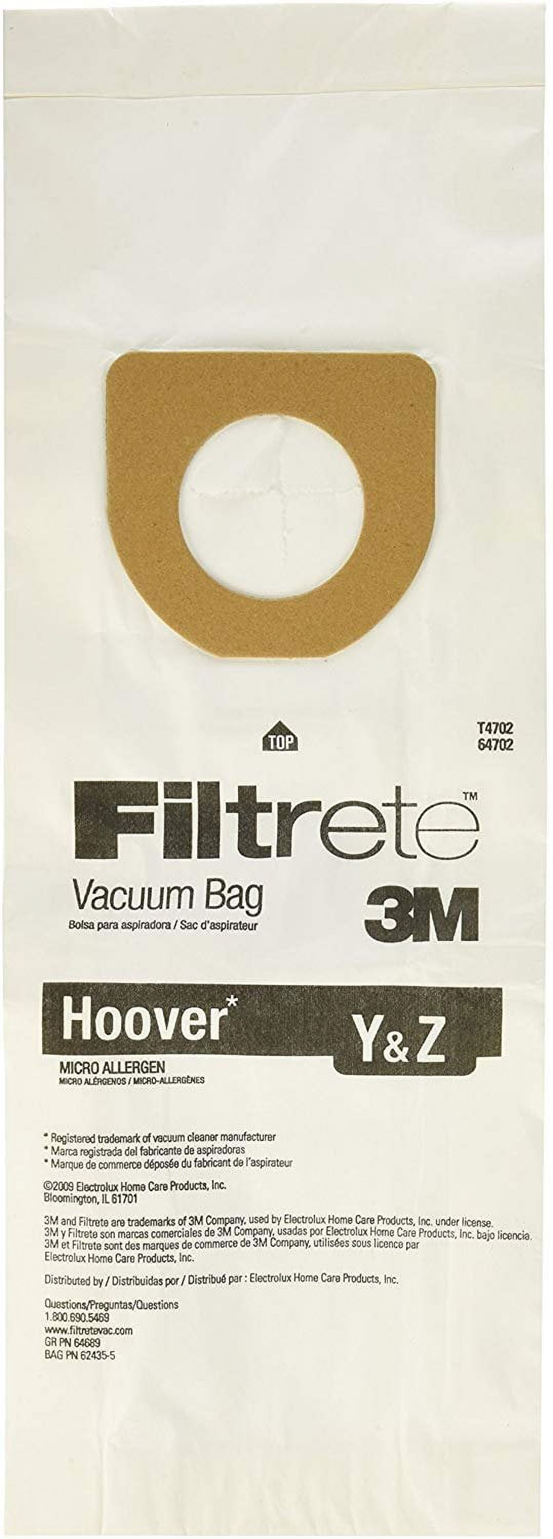 3M Filtrete Hoover Y & Z Micro Allergen Vacuum Bag
