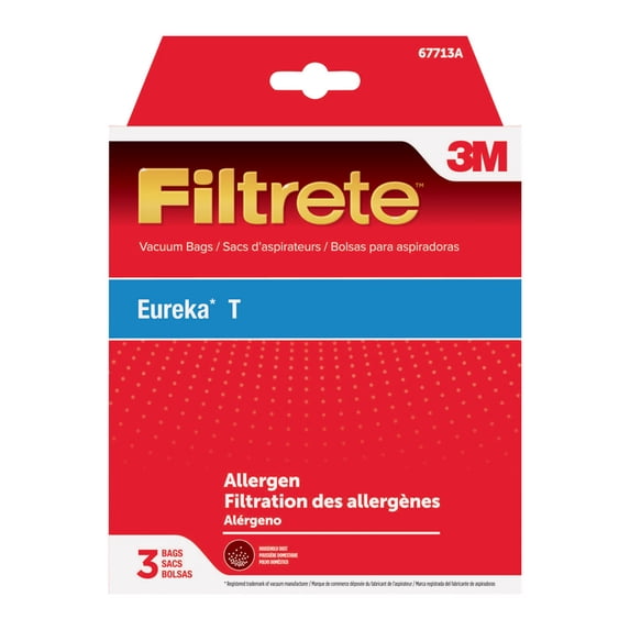 3M Filtrete Vacuum Bag For Eureka Style T, Allergen 3 pk