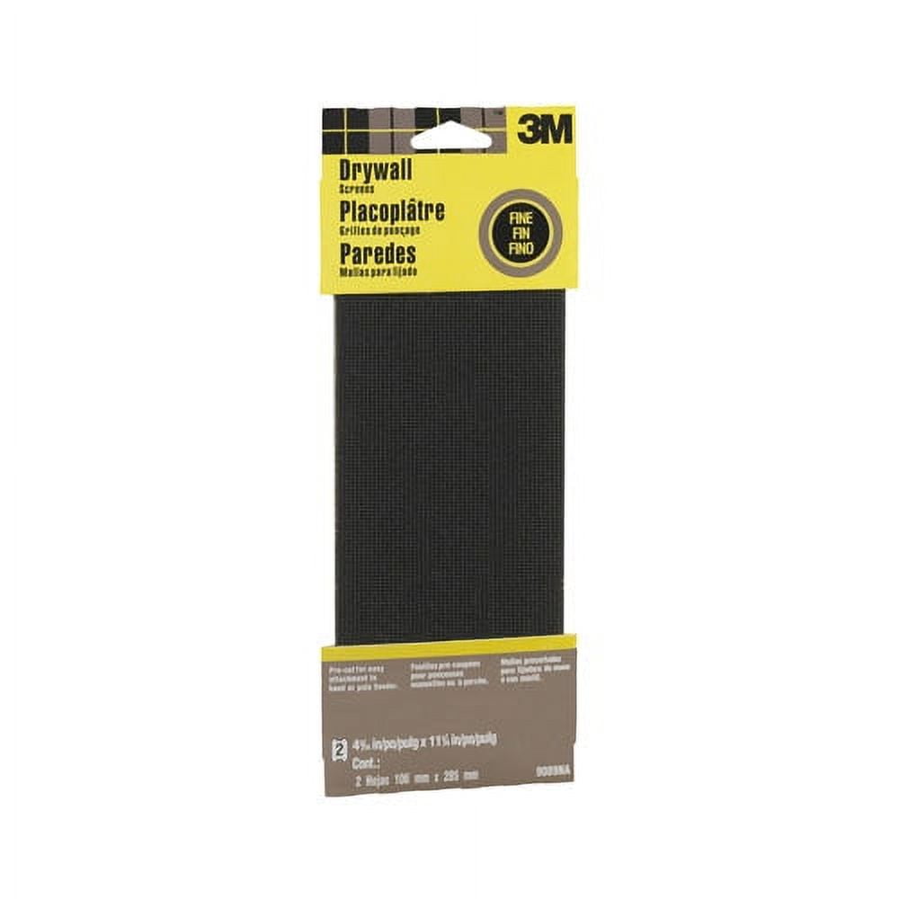 3M Fin Drywall Sanding Screens and Sheets, 43/16 in x 111/4 in, Black