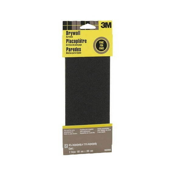 3M Fin Drywall Sanding Screens and Sheets, 4-3/16 in x 11-1/4 in, Black