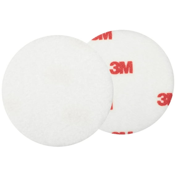 3M Finesse-it Felt Buffing Pad, 09357, 3 in, Red Foam Logo White Loop