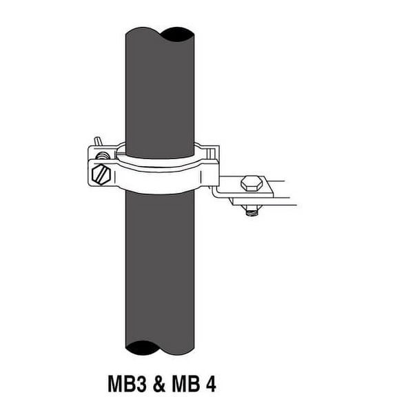 3M Fire Barrier Pass-Through Single Mounting Brackets PT4SMB, 1 pair, 4 in Square, 24 pairs/case