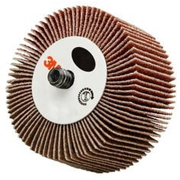 3M Flap Wheel 244D, 120 X-weight, Type 83, 3 in x 0.5 in x 1/4 in, 10 ea/Case (Case of 10) SKU 7100173784