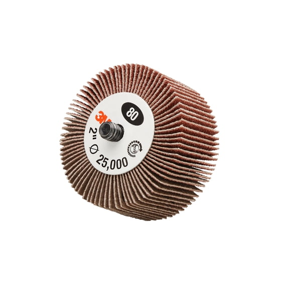 3M Flap Wheel 244D, Type 84, 1 in x 1 in x 1/4-20 External, 80 X-weight, 10 per case