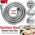thumbnail image 1 of 3M Flexible Stainless Steel Shower Water Hose Flexible Handheld Bathroom Pipe, 1 of 6