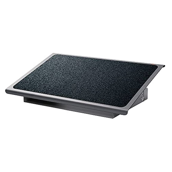 3M Foot Rest, Height and Tilt Adjustable, 22" Extra Wide Platform with Safety-Walk Slip Resistant Surface Provides Ample Room for Both Feet, Heavy Duty Steel Construction, Charcoal Gray (FR530CB)