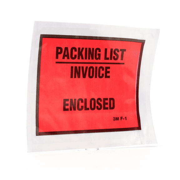 3M Full-Print Packing List Envelope (PLE-F1): 4-1/2 in. width (Orange) 100 envelopes