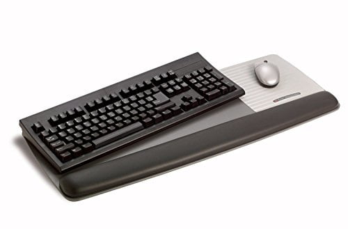 Black Gel Wrist Rest with Tilt-Adjustable Platform and Precise Mouse Pad