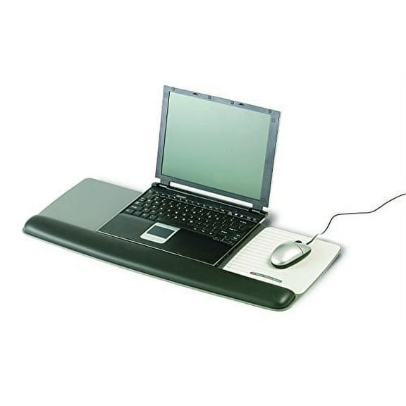 3M Gel Wrist Rest for Keyboard and Mouse with Tilt-Adjustable Platform, Soothing Gel with Durable Easy to Clean Leatherette Cover, Antimicrobial Product Protection, Precise Mouse Pad, Black (WR422LE)