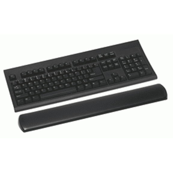 3M WR310LE Gel Wrist Rest for Keyboard, Leatherette Cover, Antimicrobial, Black