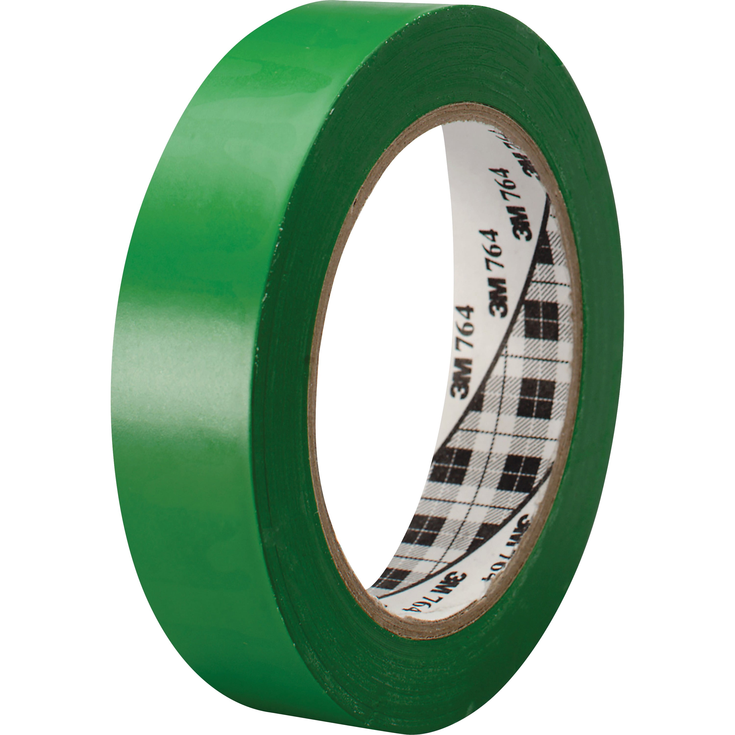 3M General-Purpose Vinyl Tape 764 - 36 yd Length x 1" Width - 5 mil Thickness - Rubber - 4 mil - Polyvinyl Chloride (PVC) Backing - 1 / Roll - Green | Bundle of 5