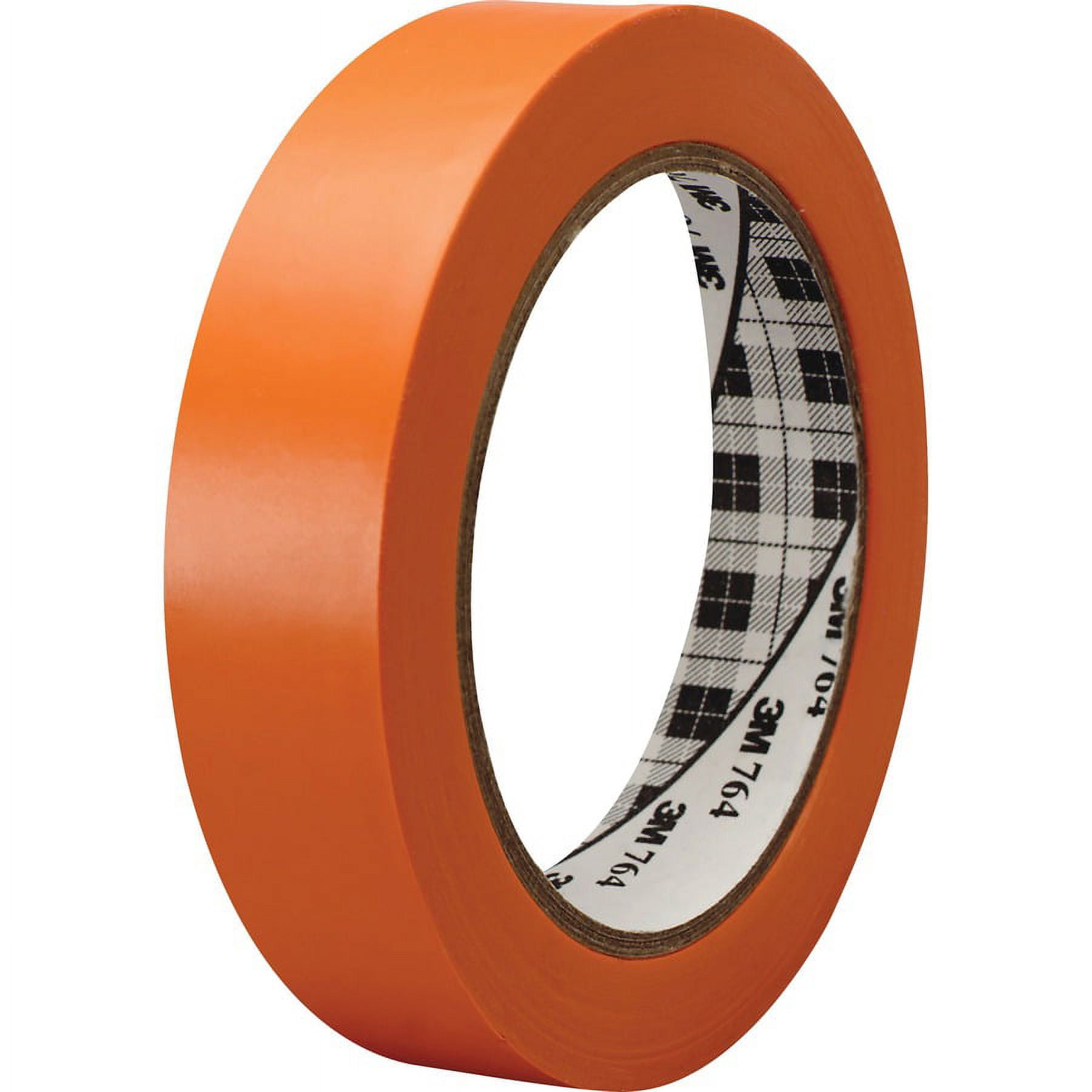 3M General-Purpose Vinyl Tape 764 - 36 yd Length x 1" Width - 5 mil Thickness - Rubber - 4 mil - Polyvinyl Chloride (PVC) Backing - 1 / Roll - Orange | Bundle of 5
