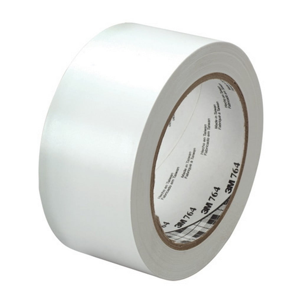 3M General Purpose Vinyl Tape 764 White 2" X 36 Yard Roll (24 Roll/Case)