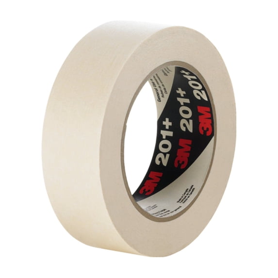 3M General Use Masking Tape 201+ Tan, 18 mm x 55 m 4.4 mil, 48 per case Bulk