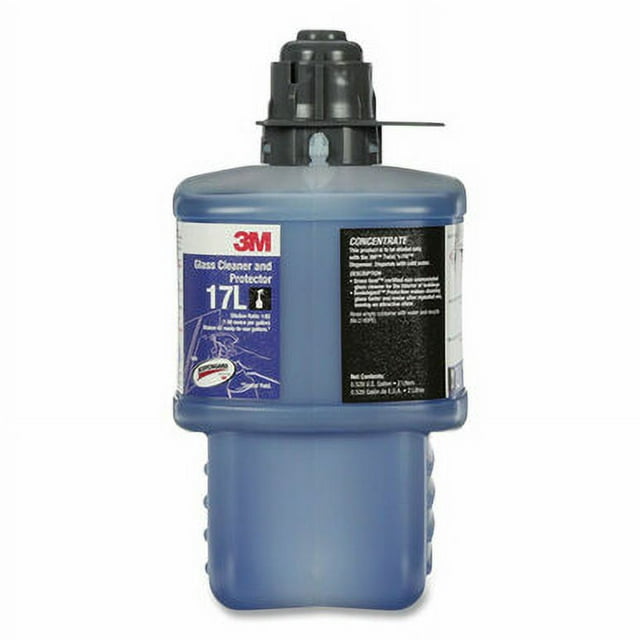 3M Glass Cleaner & Protector Concentrate, 1.9 L Twist N' Fill Bottle, 6