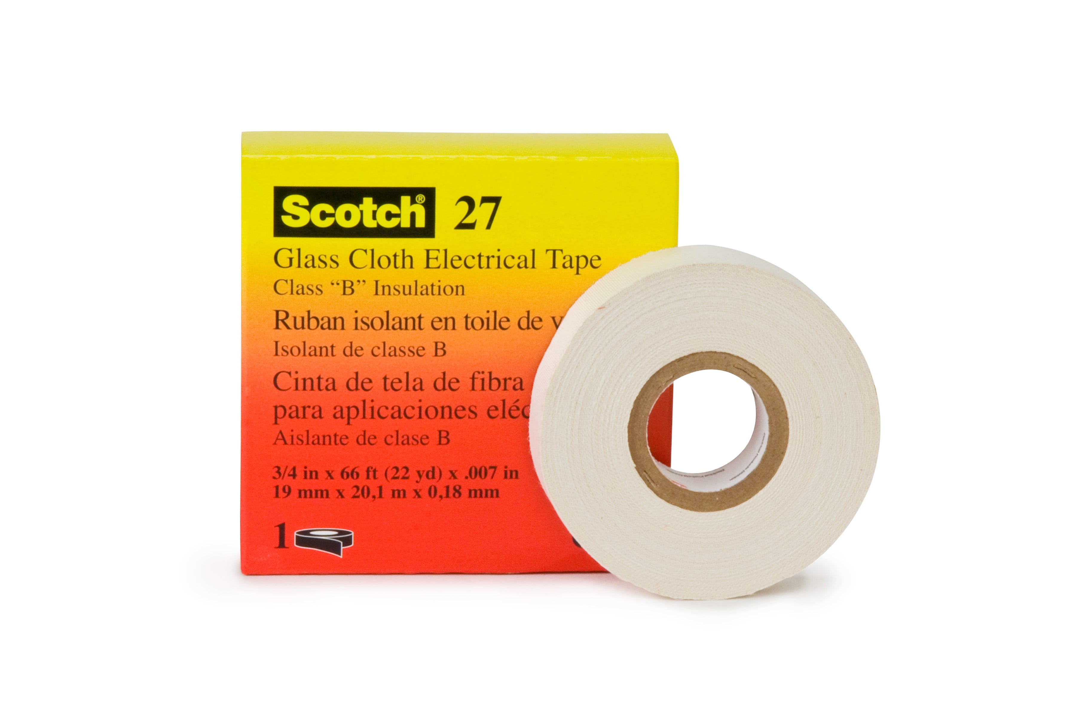 3M Glass Cloth Electrical Tape 27, 1/2 in x 66 ft