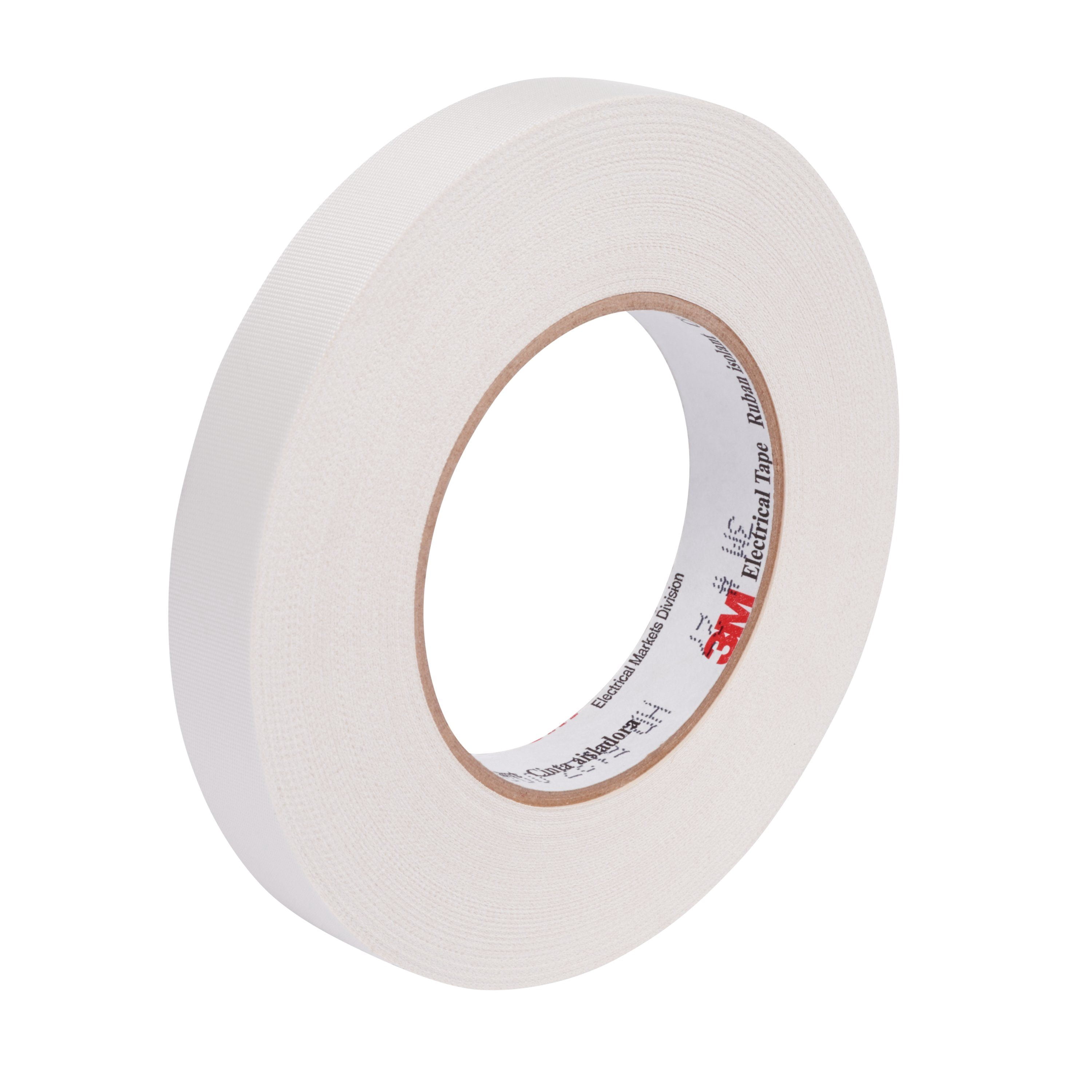 3M Glass Cloth Electrical Tape 27, White, Rubber Thermosetting Adhesive, 2 in x 60 yd (48,8 mm x 55 m), 20/case