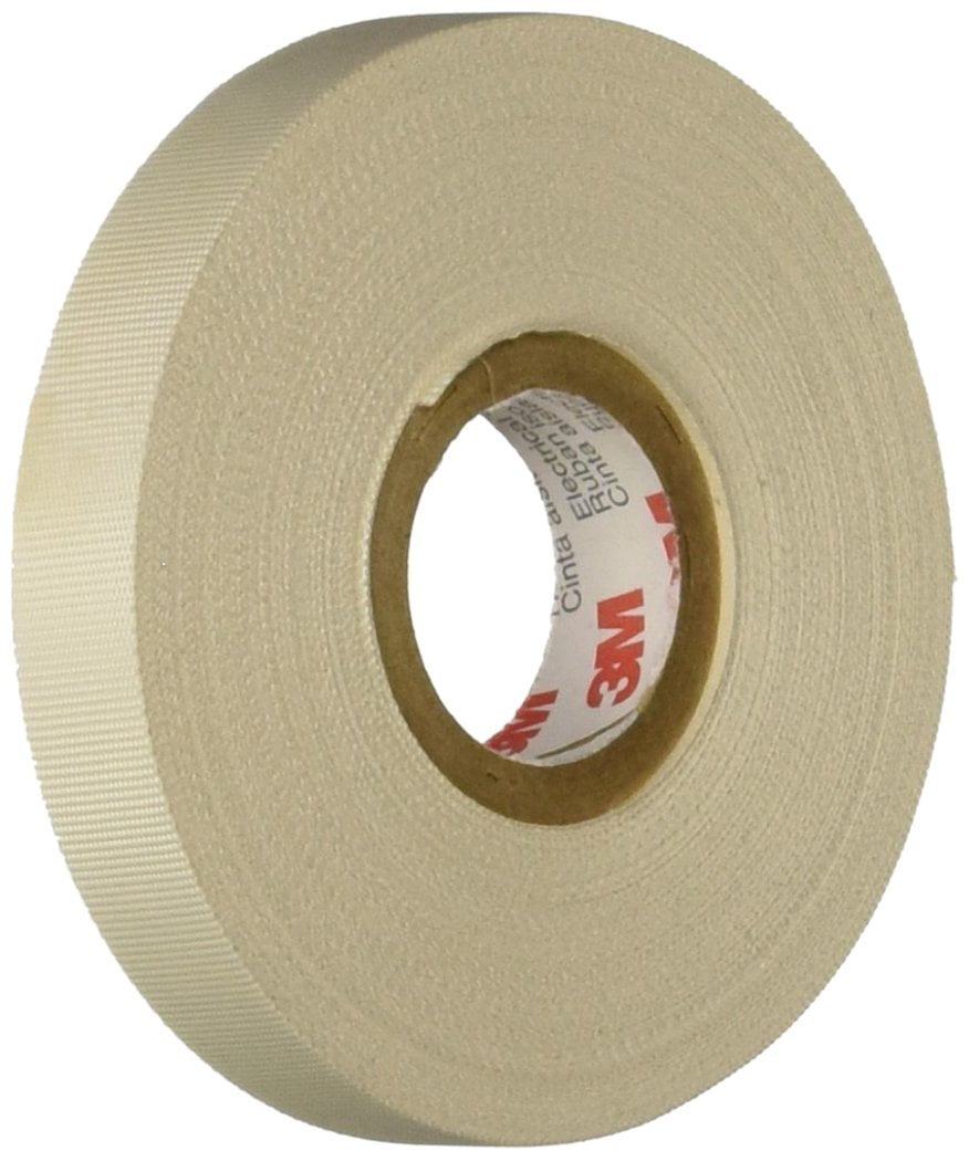 3M Glass Cloth Electrical Tape 27, White, Rubber Thermosetting Adhesive, .50-Inch by 66-Foot