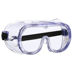 3M Goggle Chemical Splash, 91252P1-DC, Black Strap, Clear Lens, 10/case