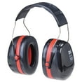 thumbnail image 1 of 3M H10A Peltor Optime 105 Over the Head Earmuff, Ear Protectors, Hearing Protection, NRR 30 dB,Black, Red Over-the-head, 1 of 7