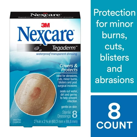 3M H1624 Nexcare Tegaderm Waterproof Transparent Dressing 2 3/8 in. x 2 3/4 in. (Box of 8)