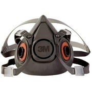 3M Half Facepiece Reusable Respirator 6100/07024AAD Small - Resist Gases, Vapors, Particulates, Adjustable Strap