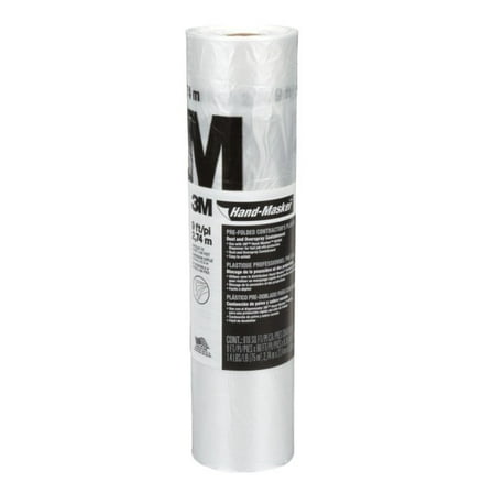 3M Hand-Masker Contractor's Plastic, 9 ft x 90 ft x 0.00035 in, 1 Roll/Pack