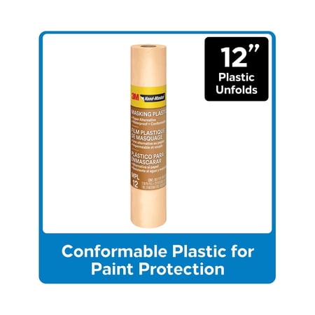 3M Hand-Masker Masking Plastic Film, MPL12, Waterproof, 12 in x 120 yd