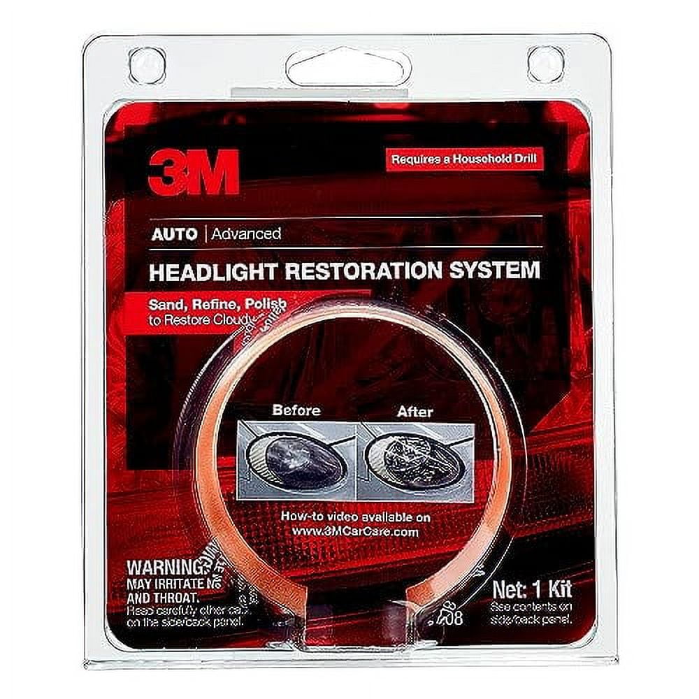 3M Headlight Lens Restoration System, 39008, 1 Kit