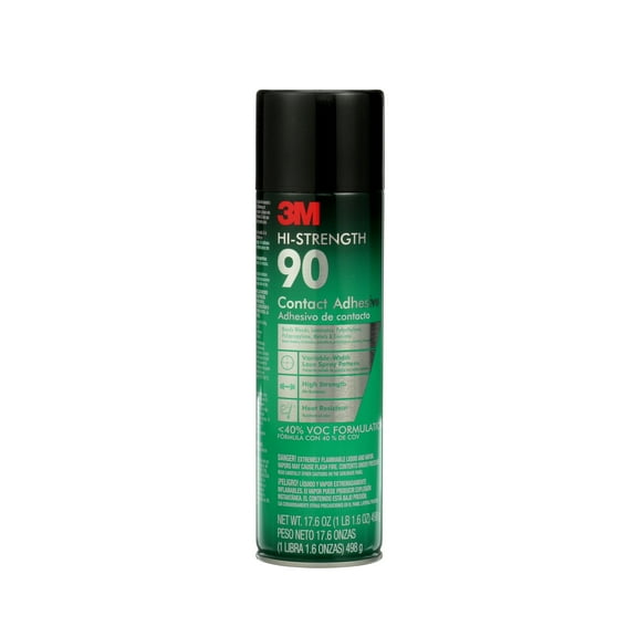 3M Hi-Strength 90 Contact Adhesive, Low VOC, 17.6 oz, 1 Can