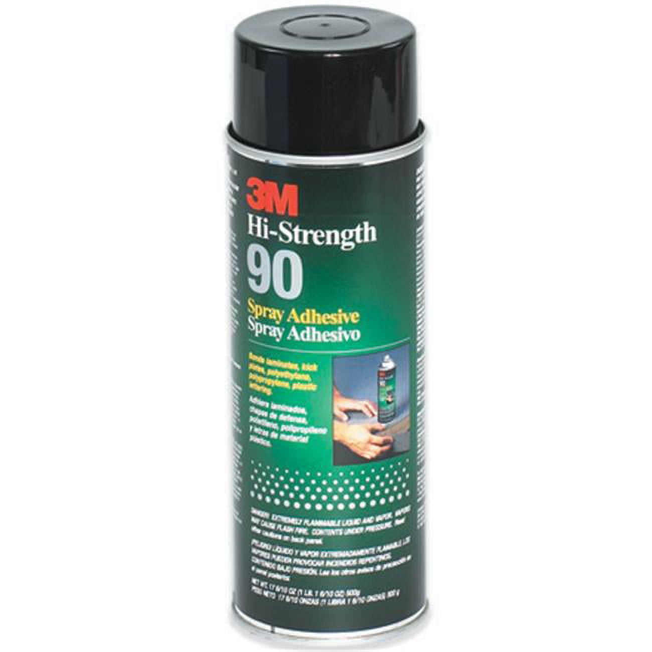 3M 90-24 7000023924 Hi-Strength 90 Spray Adhesive-17.6, 17.6 oz, 17 Fl Oz