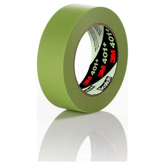 3M High Performance Green Masking Tape 401+, 24 mm x 55 m 6.7 mil, 24 per case Bulk