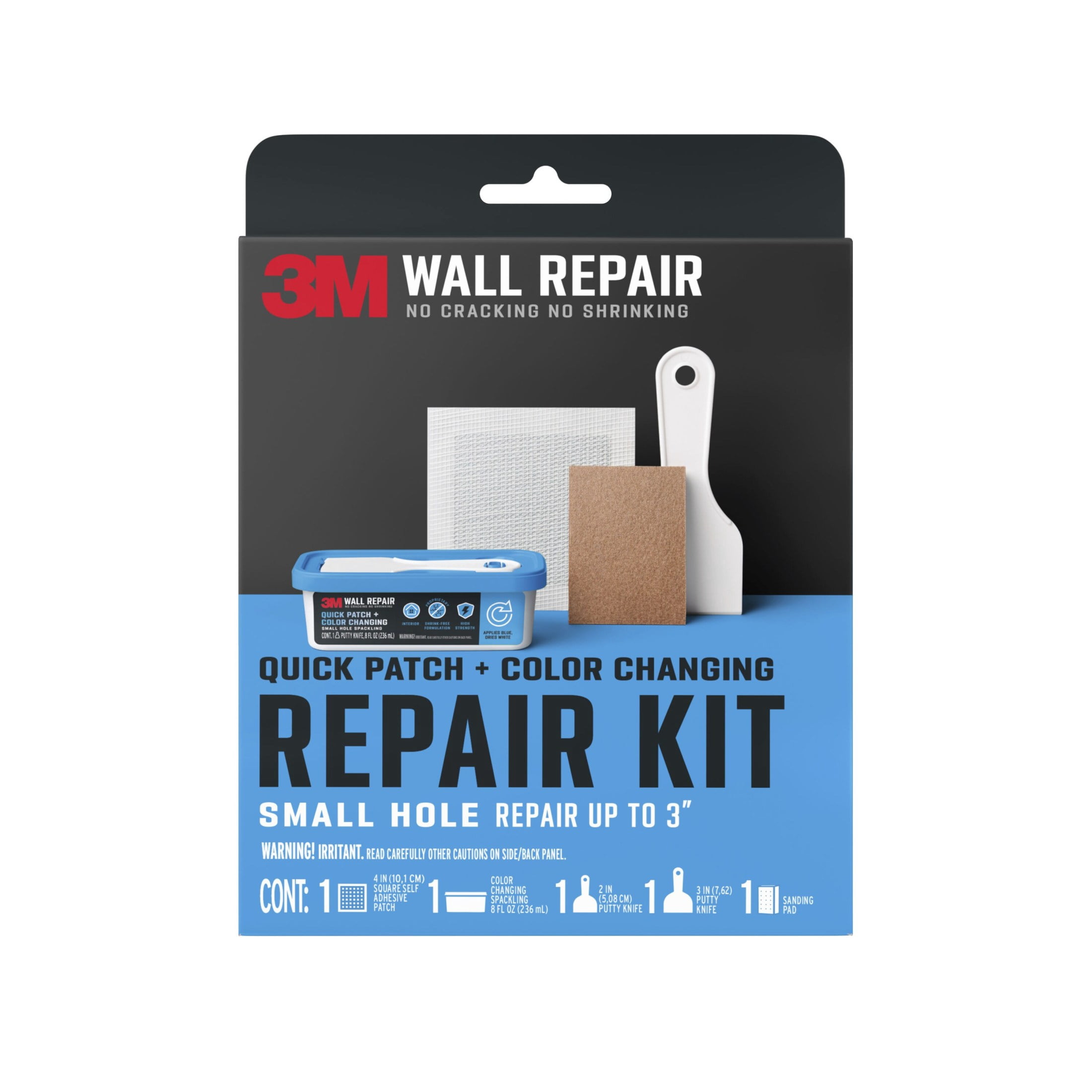 3M High Strength Hole Repair Kit, Color Changing Spackle, 8 oz ...