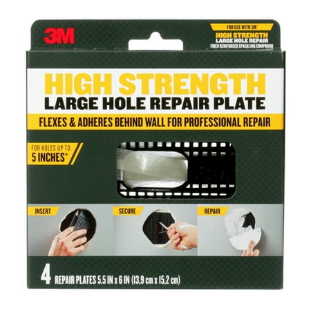 3M High Strength Large Hole Repair Plates, 4 Repair Plates