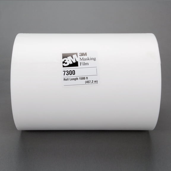 3M High Temperature Paint Masking Film 7300 Translucent, 18 in x 1500 ft 3.4 mil, 2 per case Boxed Pack