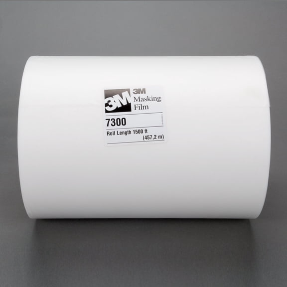 3M High Temperature Paint Masking Film 7300 Translucent, 36 in x 1500 ft 3.4 mil, 1 per case Boxed