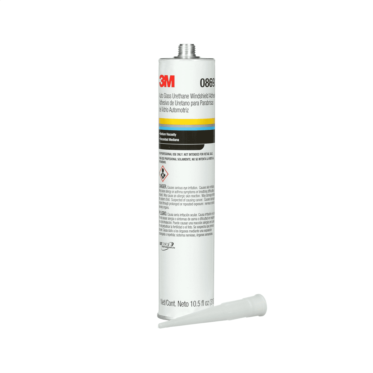 3M High bond Strength 08693 Auto Glass Urethane Adhesive, 105 fl oz, Black
